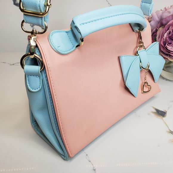 2/$50 🔥 PIGI Blue + Coral/Pink Purse - Picture 3 of 10